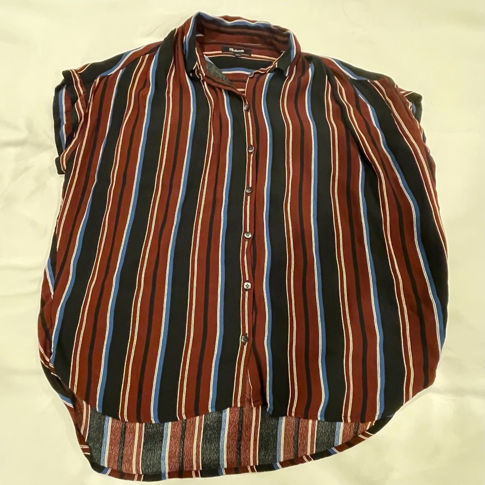 Madewell Stripped Cropped Shirt